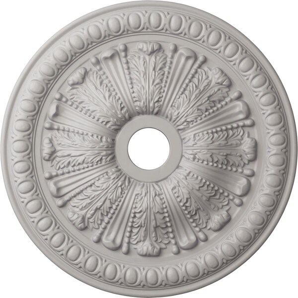 Ekena Millwork Tomango Egg & Dart Medallion (Canopies up to 6 3/4"), 27 7/8"OD x 3 7/8"ID x 2 1/2"P, Ultra White CM27TOUWF - main